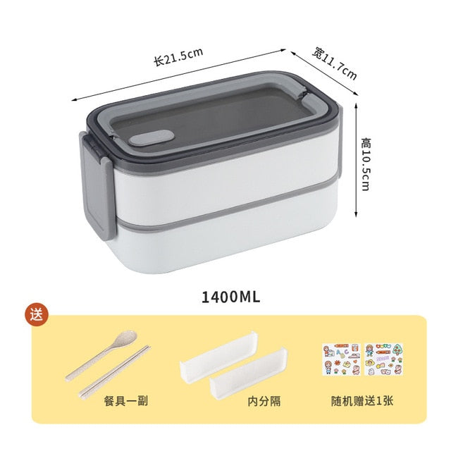 Portable Thermal Lunch Box Microwave Insulation Tableware Students Food Container