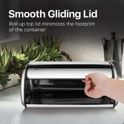 Stainless Steel Bread Box Pull-out Flip Bread Storage Box