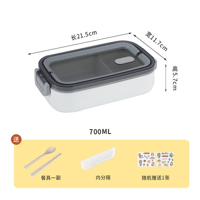 Portable Thermal Lunch Box Microwave Insulation Tableware Students Food Container