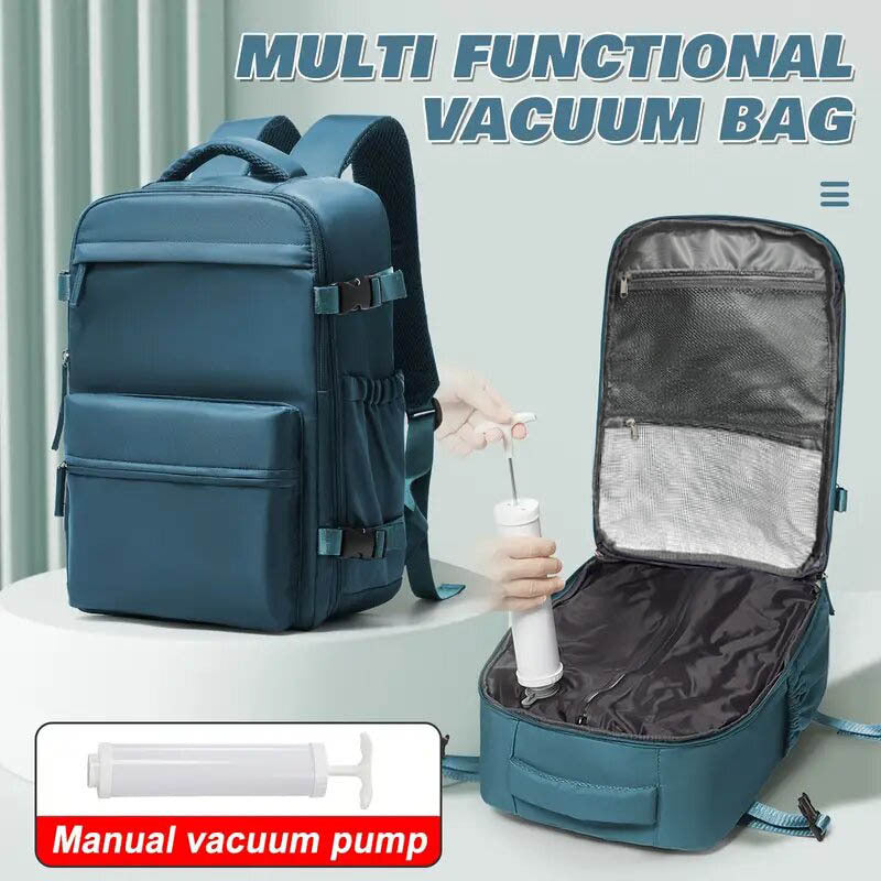 40x20x25 Cabin Bag - Vacuum Compression Travel Backpack & 42x29x15 Storage Bag, Laptop Compartment