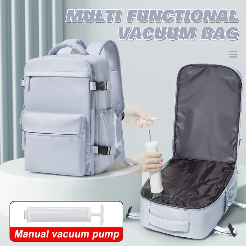 40x20x25 Cabin Bag - Vacuum Compression Travel Backpack & 42x29x15 Storage Bag, Laptop Compartment