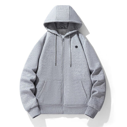 European and American zipper cardigan heating hoodie intelligent hooded five zone heating jacket outdoor warm electric clothing for men - Magsmarts