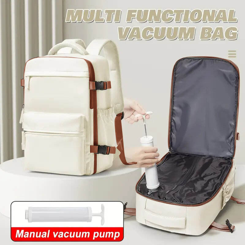 40x20x25 Cabin Bag - Vacuum Compression Travel Backpack & 42x29x15 Storage Bag, Laptop Compartment