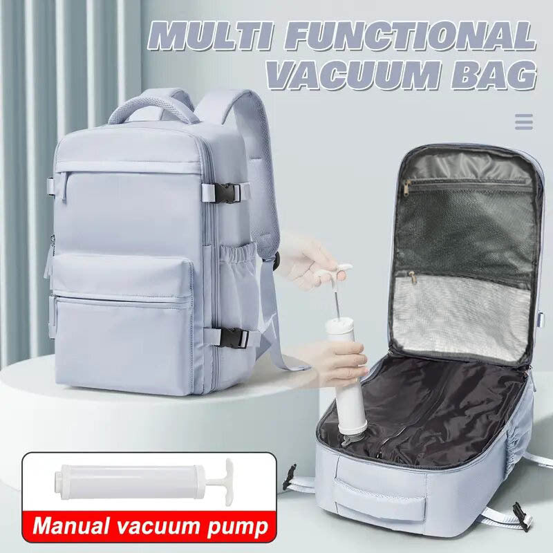 40x20x25 Cabin Bag - Vacuum Compression Travel Backpack & 42x29x15 Storage Bag, Laptop Compartment