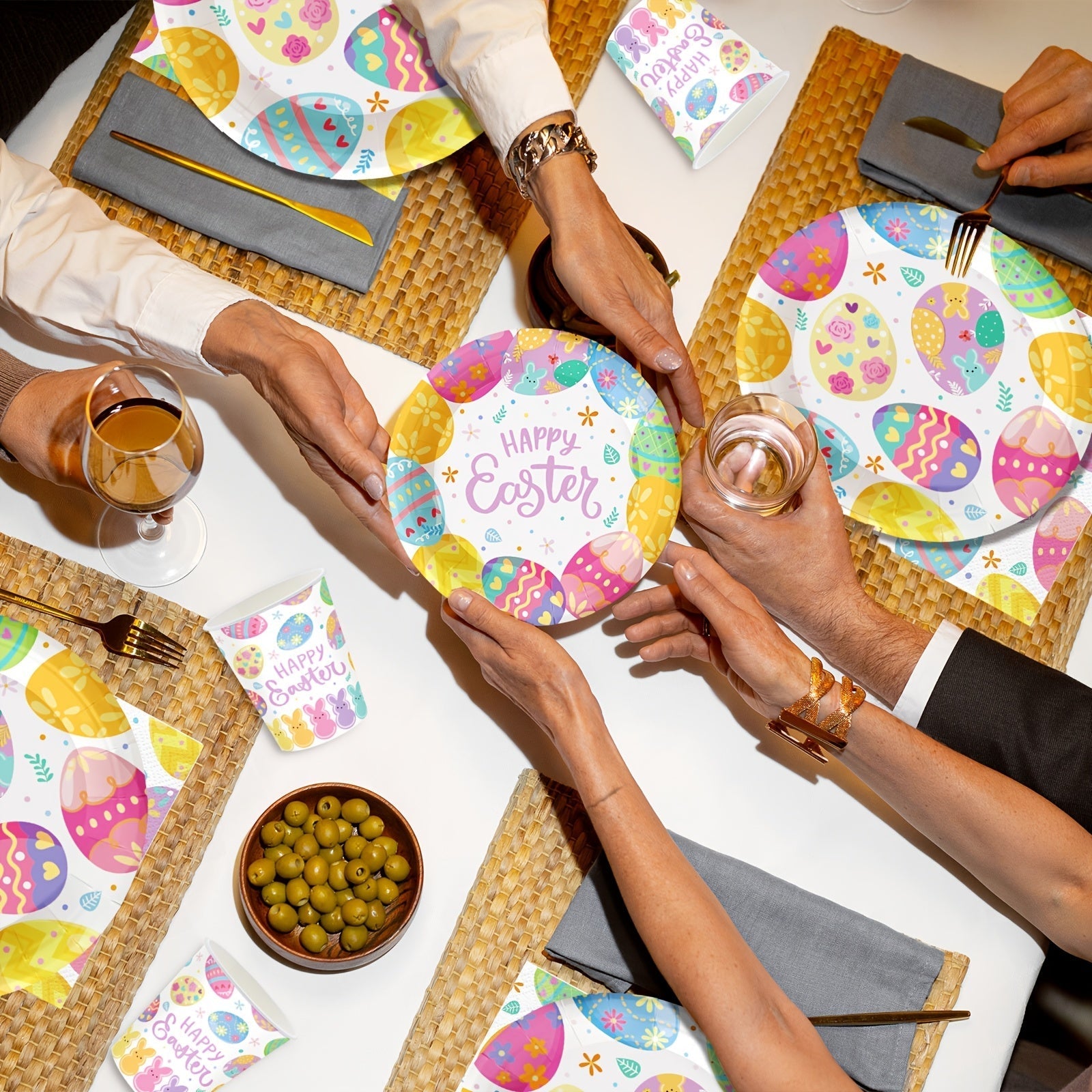 140pcs Easter Party Supplies Set for 20 Guests