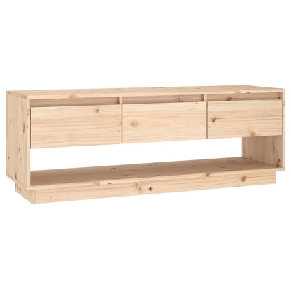 NNEVL TV Cabinet 110.5x34x40 cm Solid Wood Pine - Magsmarts