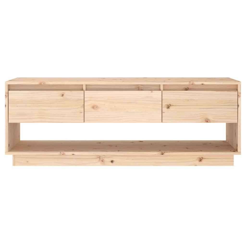 NNEVL TV Cabinet 110.5x34x40 cm Solid Wood Pine - Magsmarts