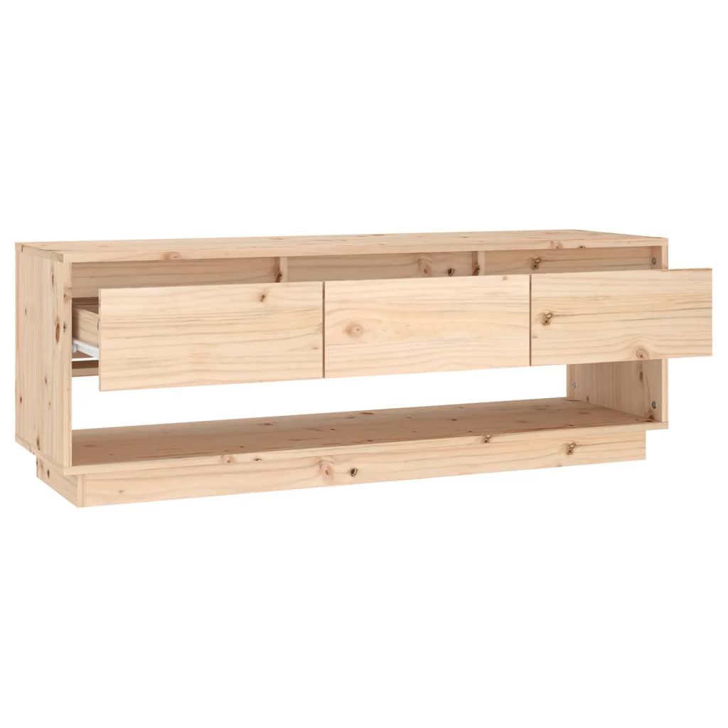 NNEVL TV Cabinet 110.5x34x40 cm Solid Wood Pine - Magsmarts