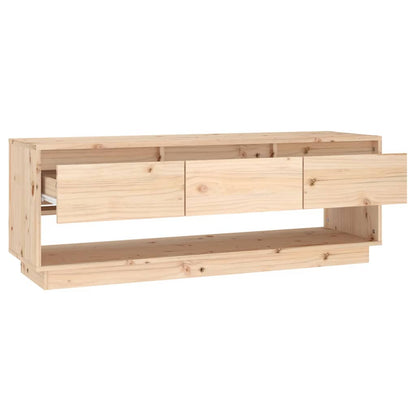 NNEVL TV Cabinet 110.5x34x40 cm Solid Wood Pine - Magsmarts