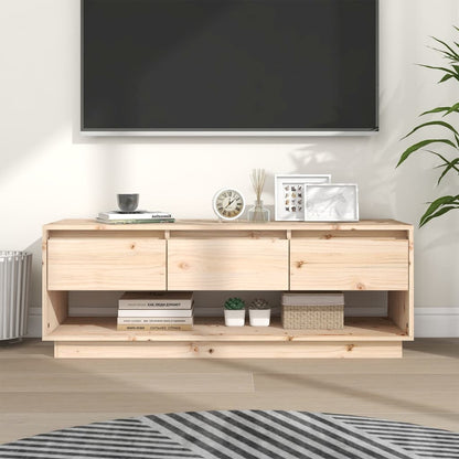 NNEVL TV Cabinet 110.5x34x40 cm Solid Wood Pine - Magsmarts