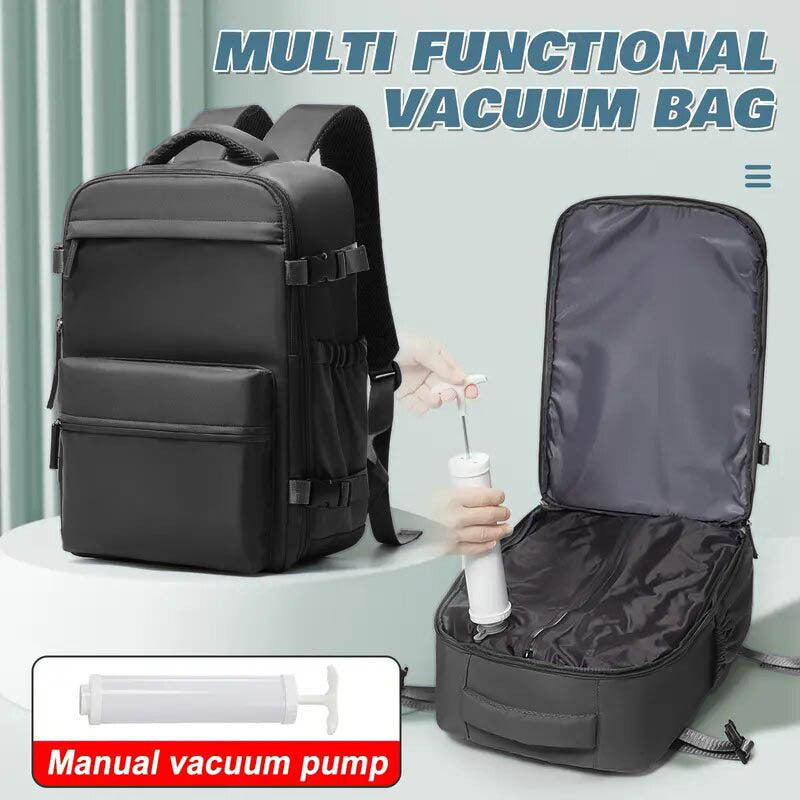 40x20x25 Cabin Bag - Vacuum Compression Travel Backpack & 42x29x15 Storage Bag, Laptop Compartment