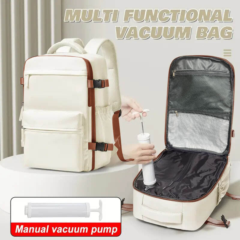 40x20x25 Cabin Bag - Vacuum Compression Travel Backpack & 42x29x15 Storage Bag, Laptop Compartment