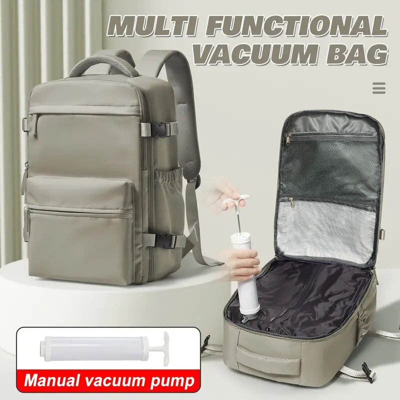 40x20x25 Cabin Bag - Vacuum Compression Travel Backpack & 42x29x15 Storage Bag, Laptop Compartment