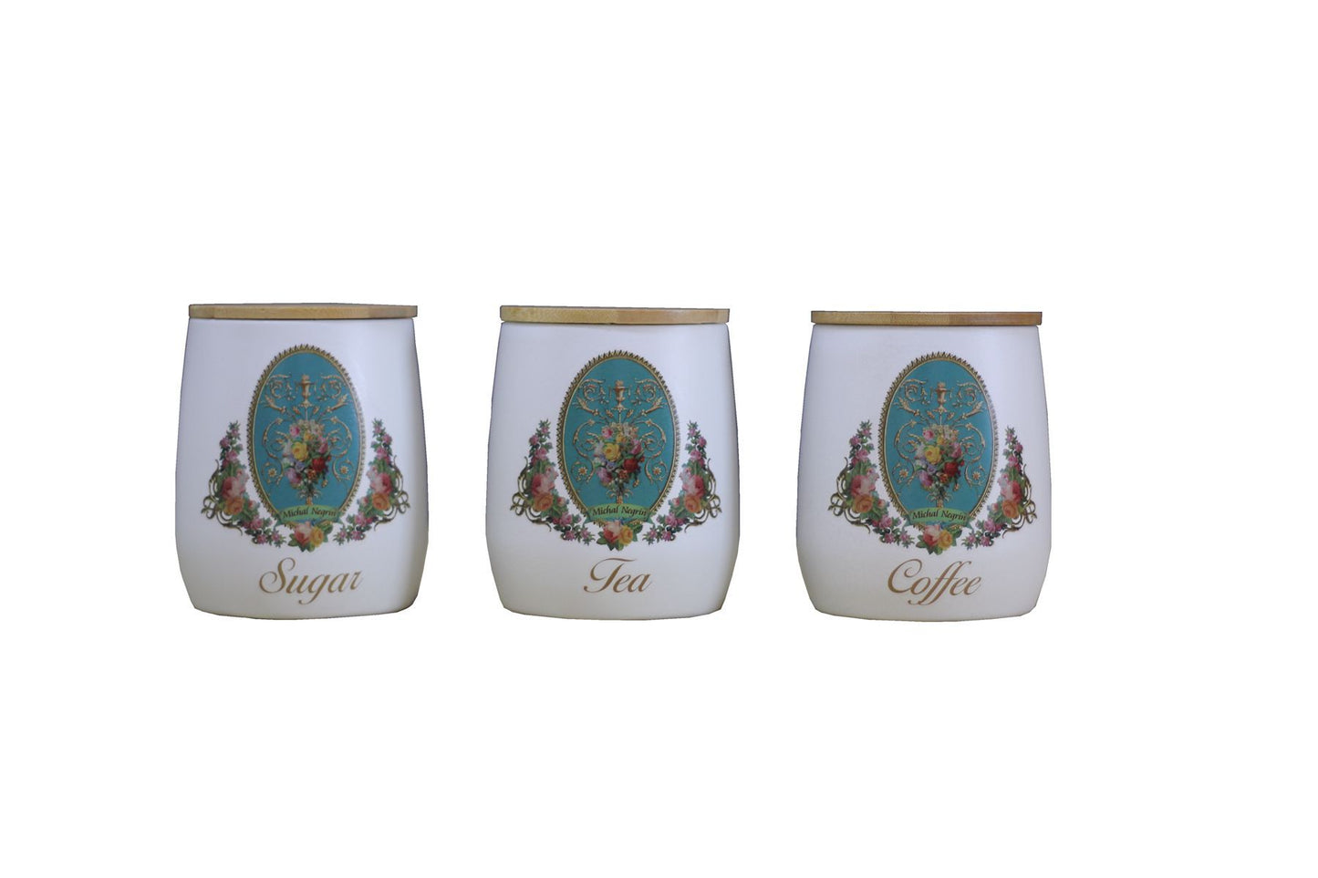 Retro Style Pattern Set Tea Coffee Can Desktop Creative Storage Box