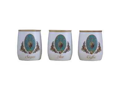 Retro Style Pattern Set Tea Coffee Can Desktop Creative Storage Box