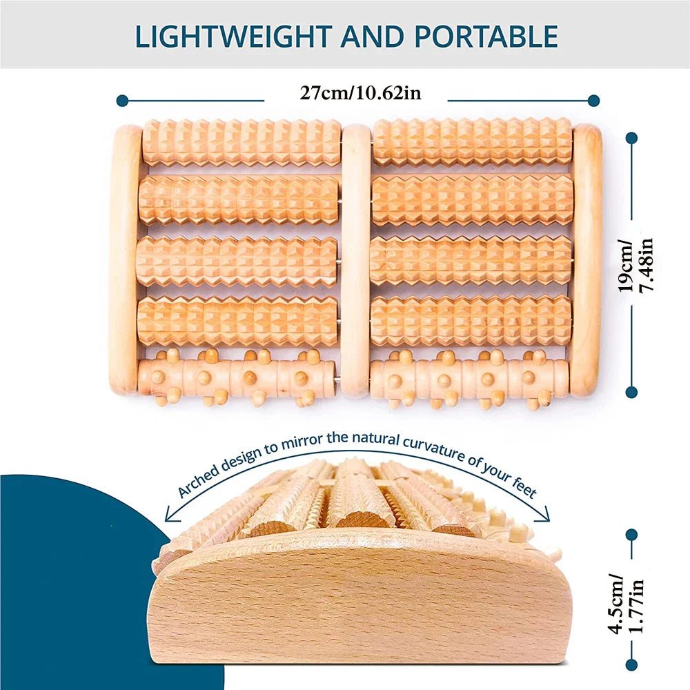 NNEOBA Foot Roller Massager Plantar Fasciitis & Neuropathy Relief Brown - Magsmarts