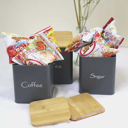 Retro Style Pattern Set Tea Coffee Can Desktop Creative Storage Box